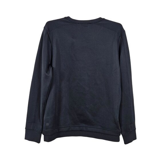 Mens Black All In Motion Athletic Sweatshirt Medium Long Sleeve Crew Neck Warm - Picture 2 of 12